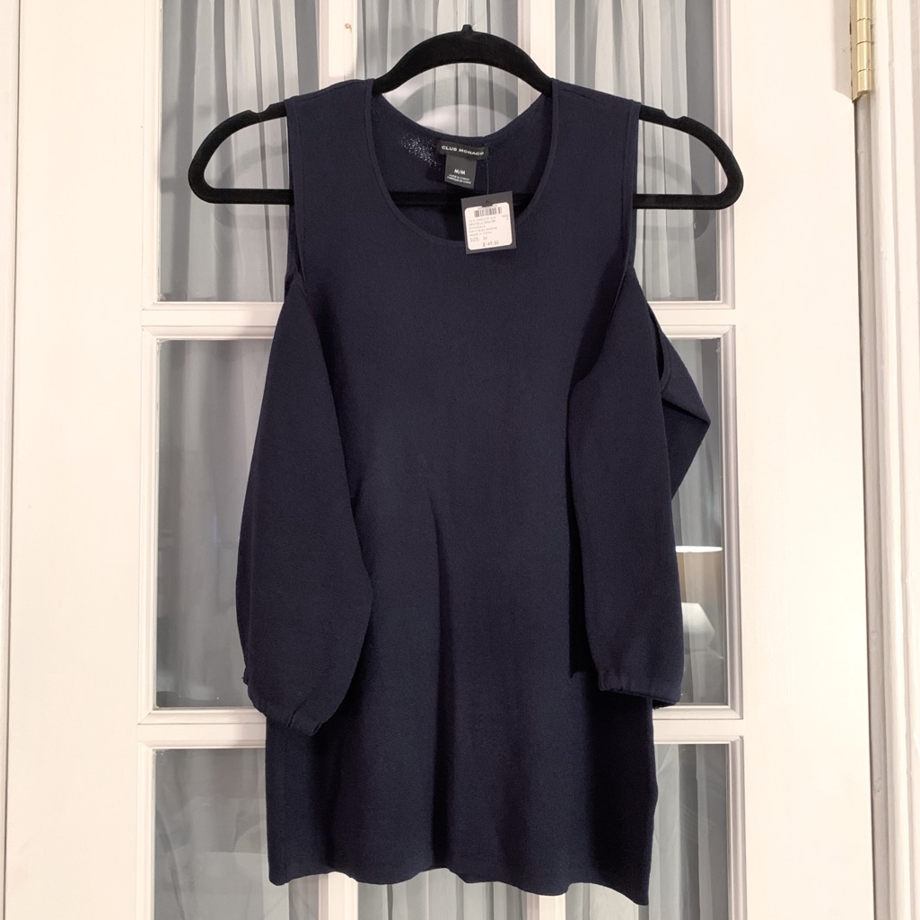 Brand New Club Monaco Cold Shoulder Sweater  M